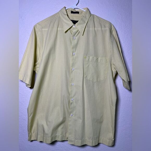 DKNY Men's Gingham Short Sleeve Shirt 🌺 size large - Picture 4 of 6